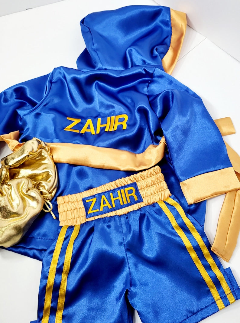 Personalized Boxing Set Robe Shorts Baby Halloween Costume