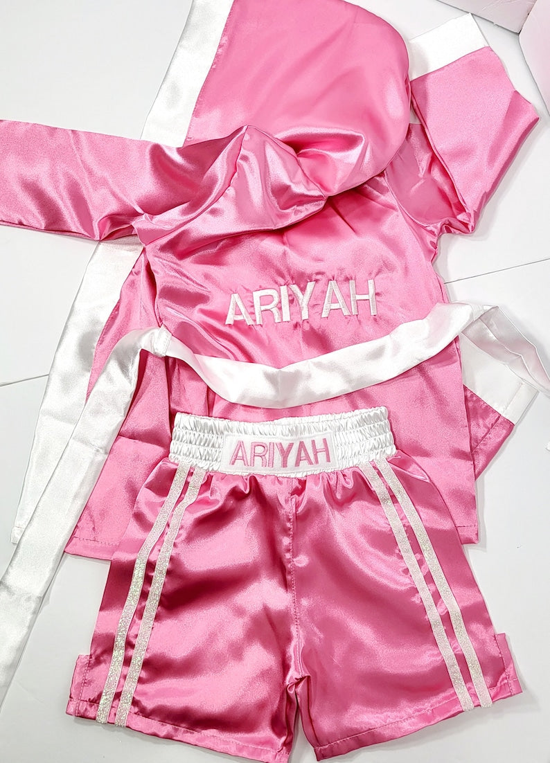 Personalized Boxing Set Robe for kids with any name Christmas Gift Gift for him Gift for Baby