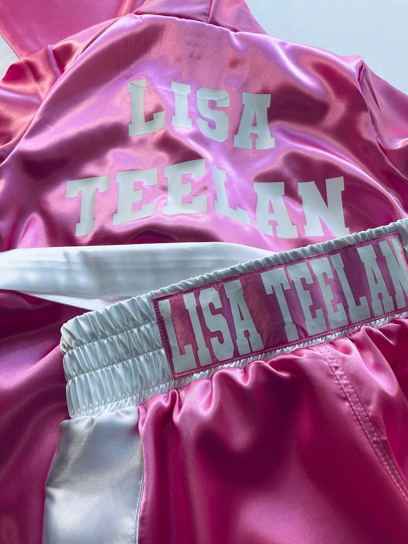 Personalized Adult Boxing Set Robe Shorts trunks