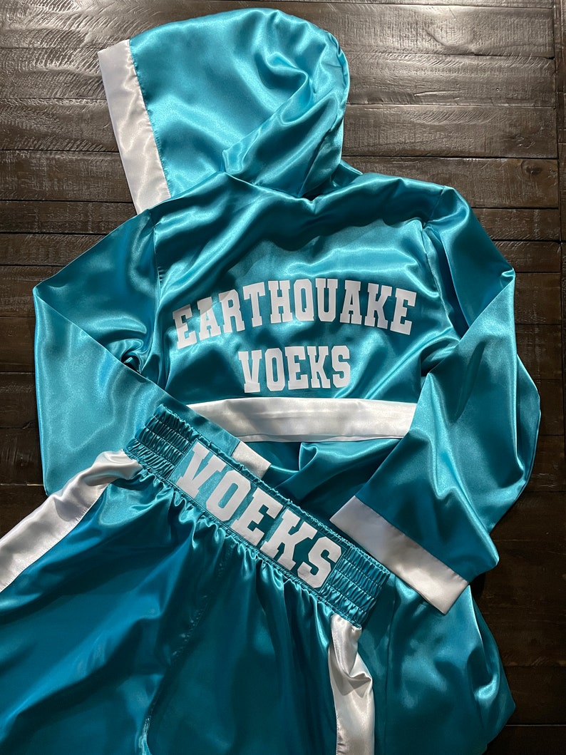 Personalized Adult Boxing Set Robe Shorts trunks