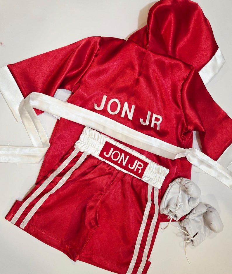 Halloween Personalized Baby Boxing Set ROBE Shorts