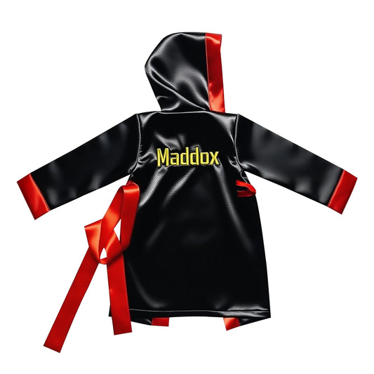 Personalized Boxing Robe(Black and Red)