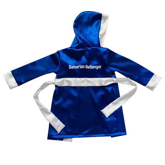 Personalized Boxing Robe(Blue and White)
