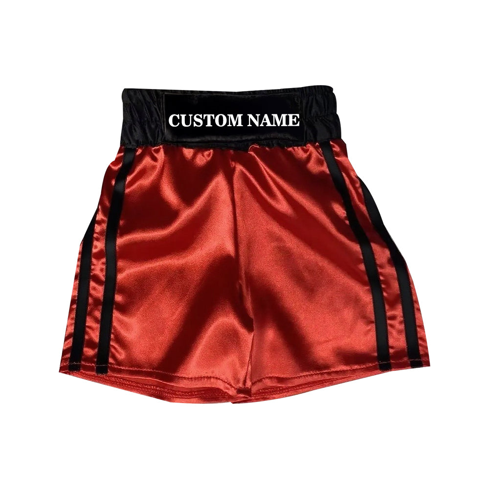 Personalized boxing set of robe with shorts (Red and Black)