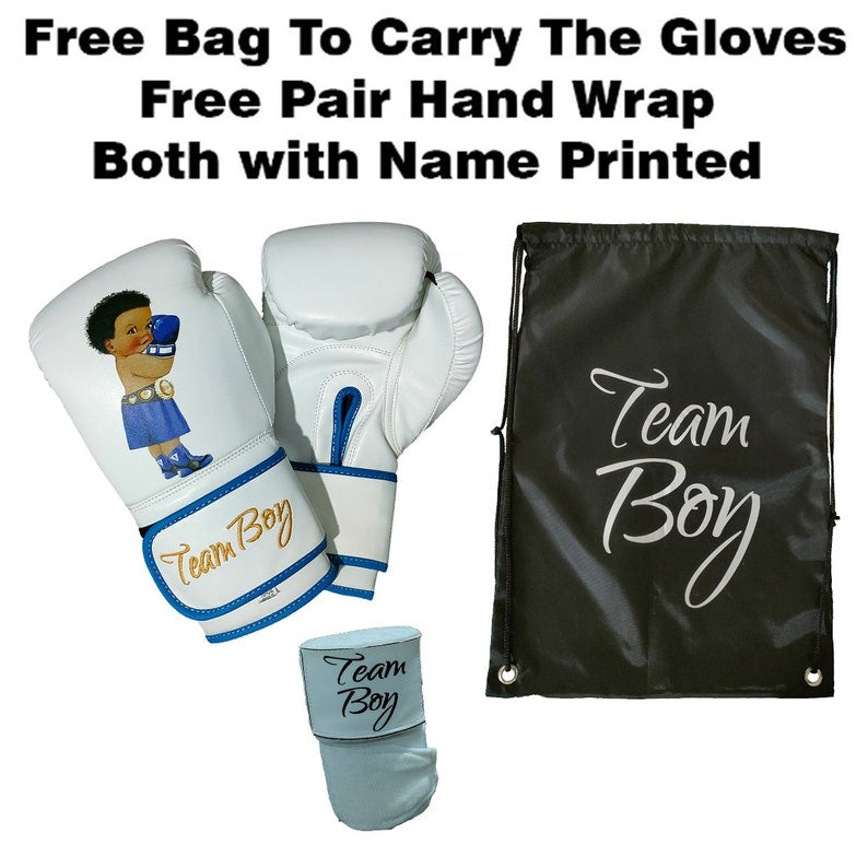 Adult Youth Customize Boxing Gloves Name Embroidered On Wrists