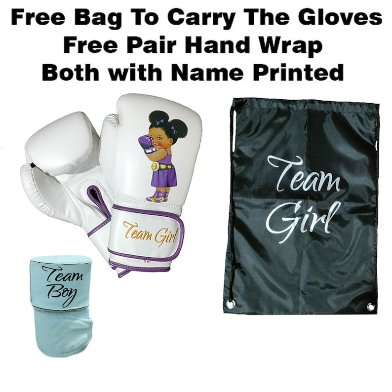 Adult Youth Customize Boxing Gloves Name Embroidered On Wrists