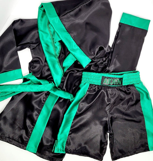 Personalized Boxing Set Robe Shorts Baby Halloween Costume