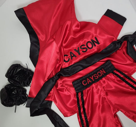 Halloween Personalized Baby Boxing Set ROBE Shorts