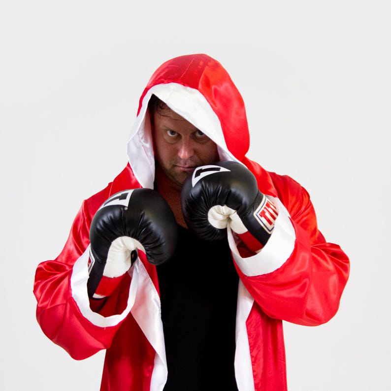 Boxing Robe with Full Color Custom DTF Logo Personalized Wrestling Robe Costume with unique logo print