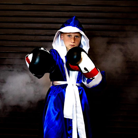 Boxing Robe with Full Color Custom DTF Logo Personalized Wrestling Robe Costume with unique logo print