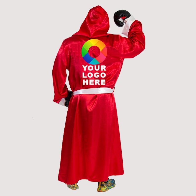 Boxing Robe with Full Color Custom DTF Logo Personalized Wrestling Robe Costume with unique logo print