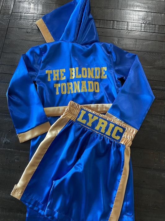 Personalized Adult Boxing Set Robe Shorts trunks