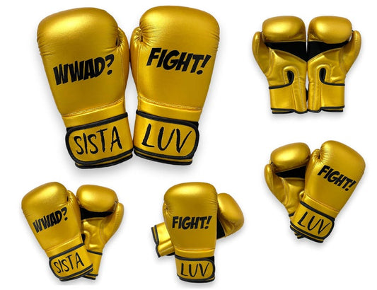 Adult Youth Customize Boxing Gloves Name Embroidered On Wrists