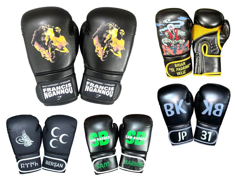 Adult Youth Customize Boxing Gloves Name Embroidered On Wrists